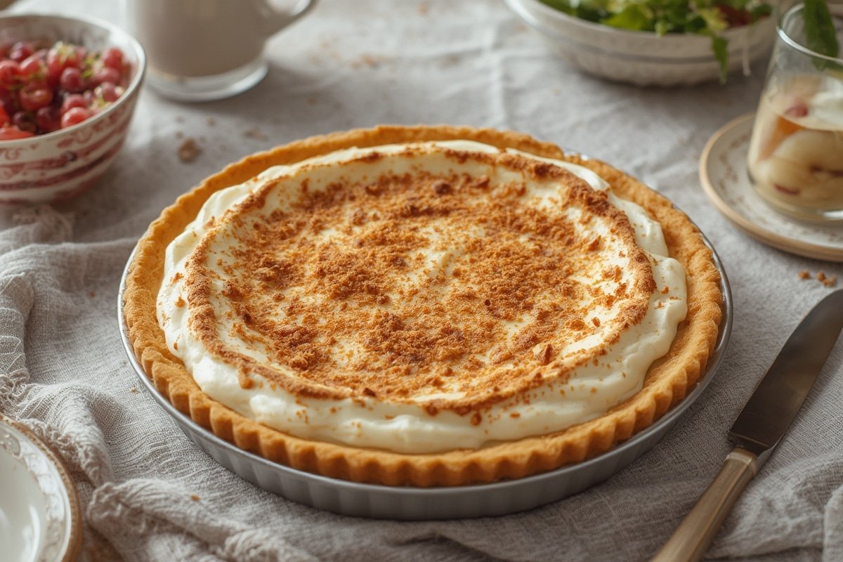 No-bake pies with fresh berries and whipped cream