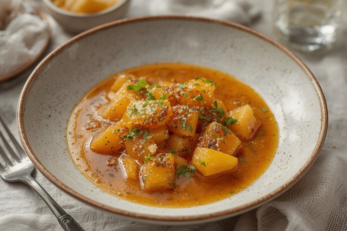 Glass jar of golden salted caramel sauce dripping off a spoon