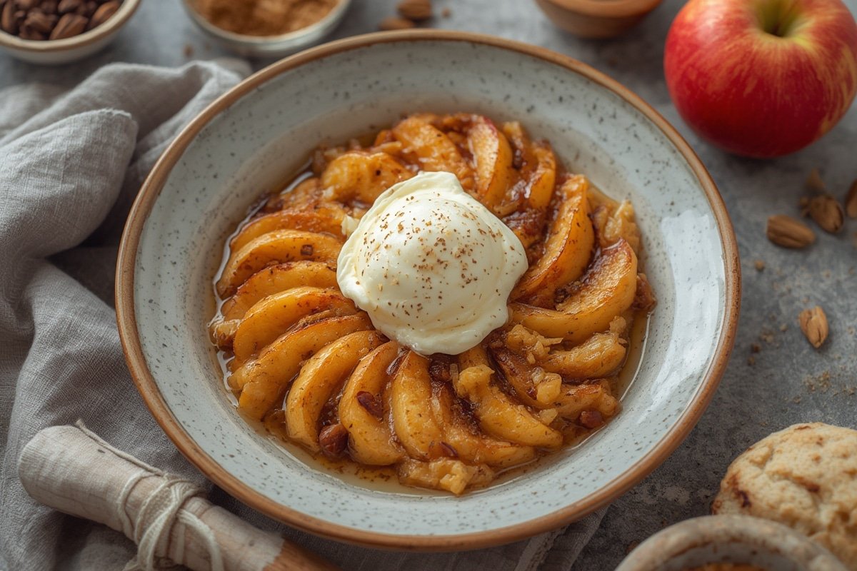 Warm apple breakfast recipes with cinnamon and oats