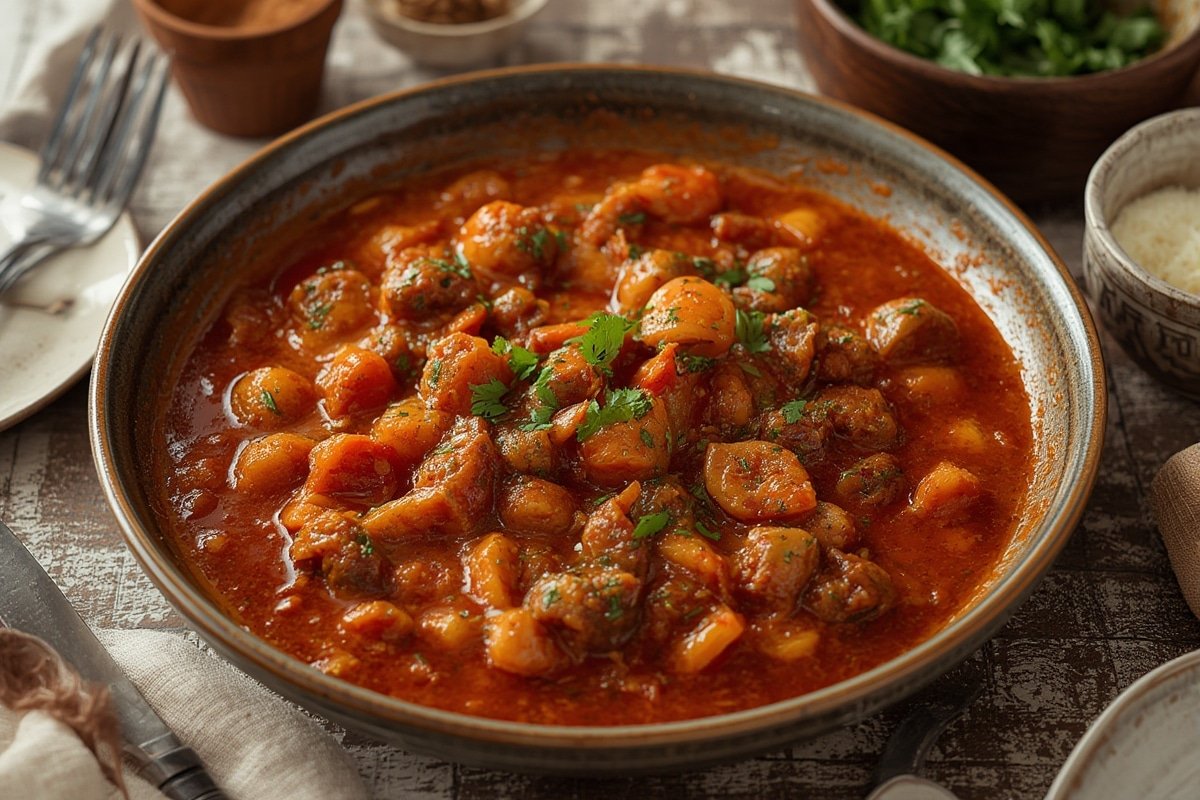 Colorful sauce bowls on a rustic table